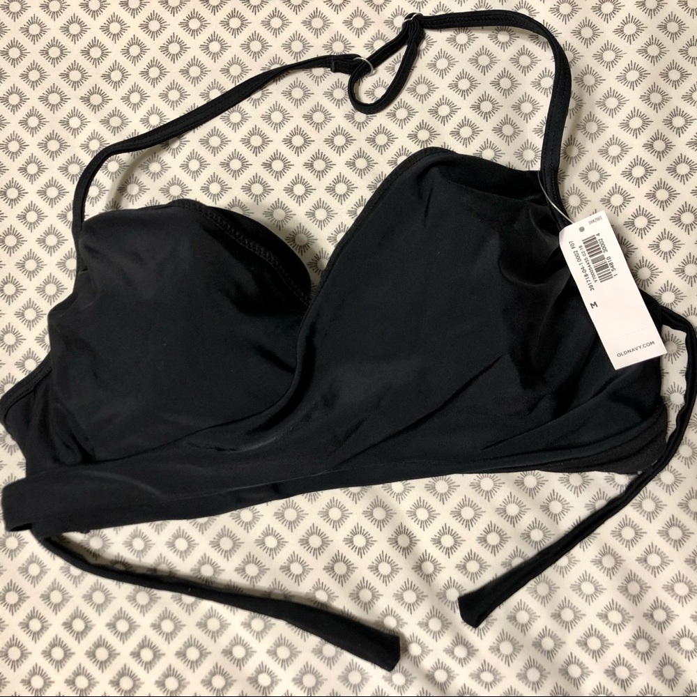 NWT Wrap-Front Halter Underwire Swim Top
